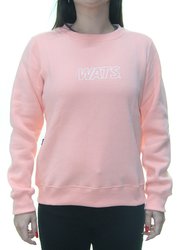 Moletom Feminino Wats Girl Logo Careca Manga Longa sem Capuz - Salmão
