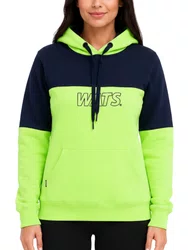 Moletom Feminino Wats Girl Neon Manga Longa com Capuz - Verde Neon