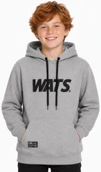 Moletom Infantil Wats Logo - Cinza Mesclado