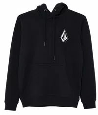 Moletom Juvenil Volcom Iconic Stone - Preto