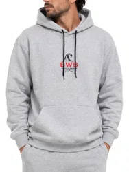 Moletom Masculino BWB Mini Logo Chest Manga Longa - Cinza Mesclado
