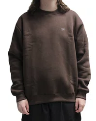 Moletom Masculino Plano C Crewneck Celestial Manga Curta Estampada - Marrom