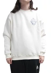 Moletom Masculino Plano C Crewnwck Celestial Manga Curta Estampada - Off White