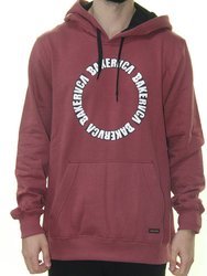 Moletom Masculino RVCA X Baker Manga Longa Estampado com Capuz - Vermelho