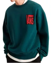 Moletom Masculino Vans Stretch Crackle Crew - Verde Escuro