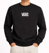 Moletom Vans Stretch Logo Crew - Preto