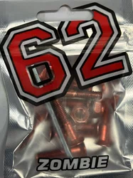 Parafuso Base Skate 62 Zombie Tradicional -  Vermelho