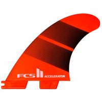 Quilha para Prancha de Surf FCS II Accelerator Neo Glass Tri-Quilha - Laranja/Preto