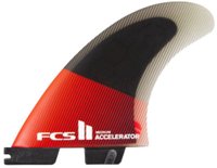 Quilha FCS II Accelerator Media Performance Core - Preto/Vermelho