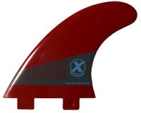 Quilha para Prancha de Surf Expans FCS 1 Racing Medium Triquilha (3 quilhas) com Chave  - Vermelho/Azul
