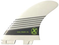 Quilha para Prancha de Surf Expans H20 / Truex / XL Triquilha (3 quilhas) com Chave  - Branco/Verde