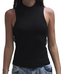 Regata Feminina Fila Gola Alta Rib - Preto