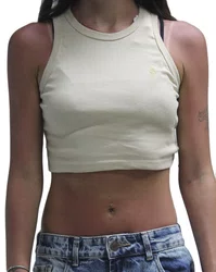 Regata Feminina Volcom Basic Stone Estampada - Bege