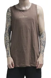 Regata Masculina Big Diamond Classic Manga Curta Estampada - Marrom