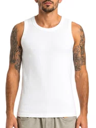 Regata Masculina Canelada Plano C Tank Top - Branco