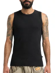 Regata Masculina Canelada Plano C Tank Top - Preto
