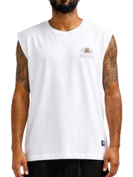 Regata Masculina Grizzly Tallest Pine Estampada - Branco