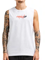 Regata Masculina RC Script Muscle Signature Estampada - Branco