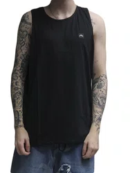 Regata Masculina Rusty Essencial Estampada - Preto