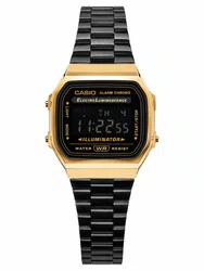 REL CASIO VINTAGE DIGITAL A168WEGB-1BDF DOURADO/PRETO