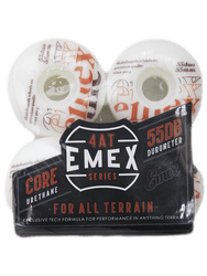 Roda Emex 4AT Series 55MM - Branco/Laranja