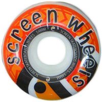 Roda para Skateboard Screen 54mm - Branco/Laranja