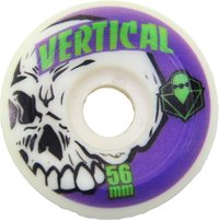 Roda Skateboard Vertical Skull 56mm - Roxo/Branco