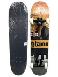 Skate Montado Dizima Cidade Iniciante 8.0 - Laranja/Verde