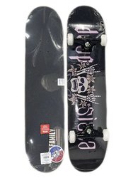 Skate Montado Drop Sista Iniciante Skull Logo - Preto