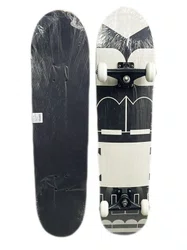 Skate Montado Jahera Abstract Iniciante 8.0 - Branco/Preto