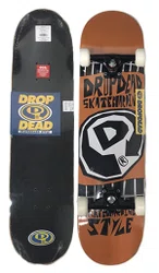 Skate Pré-Montado Drop Dead Iniciante Serie Skateboard Style 8.0 - Multicores