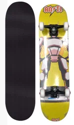 Skate Pré Montado Iniciante Anti Action Robo - Amarelo