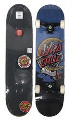 Skate Pré-Montado Santa Cruz Amador Crascent Bone Hand 8.0 - Azul/Preto
