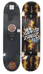 Skate Pré-Montado Santa Cruz Amador Flame Dice Dot 8.0 - Preto