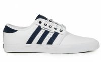 Tênis Feminino Adidas Seeley Cabedal em Couro - White/Conavy