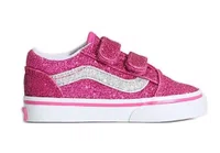 Tênis Vans Infantil Old Skoll V - Glitter Raspberry Rose