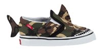 Tênis Vans Infantil Slip On V Camo Shark Kids Black True White