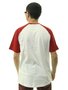 Camiseta Masculina Vans Raglan Full Pat Manga Curta - Branco/Vermelho
