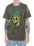 Camiseta Masculina Surfly Caveira Milho Manga Curta - Verde Militar