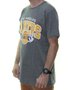 Camiseta Masculina Mitchell & Ness Team Arch Estampada Manga Curta - Cinza Mesclado