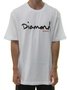 Camiseta Masculina Diamond Script Manga Curta - Branco