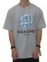 Camiseta Masculina Diamond Asscher Cut Manga Curta - Cinza Mesclado