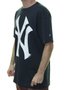 Camiseta Masculina New Era Yankees Color Estampada Manga Curta - Azul Marinho