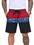 Bermuda De Banho VLCS Tropa Da Palms - Vermelho/Preto