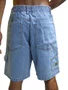 Bermuda De Elástico Masculina Blinca Jogger Bolso Carpinteiro - Jeans