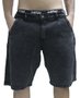 Bermuda Masculina Passeio Plano C Jeans Baggy - Preto Estonado