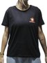 Blusinha Feminina Element Flowers Manga Curta Estampada - Preto