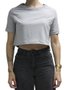 Blusinha Feminina Grizzly Cropped Script - Cinza/Mescla