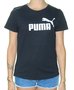 Blusinha Feminina Puma Ess Logo Manga Curta Estampado - Preto