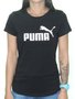 Blusinha Feminina Puma Logo Tee Manga Curta Estampado - Preto